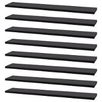 Kit 8 Prateleiras 60 X 15cm Preta Suporte Invisível - 1
