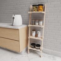 Organizador Escada Bandeja 4 Prateleiras Madeira Pinus Multiuso - 8