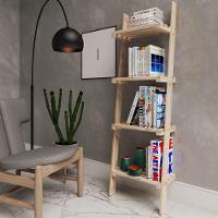 Organizador Escada Bandeja 4 Prateleiras Madeira Pinus Multiuso - 9