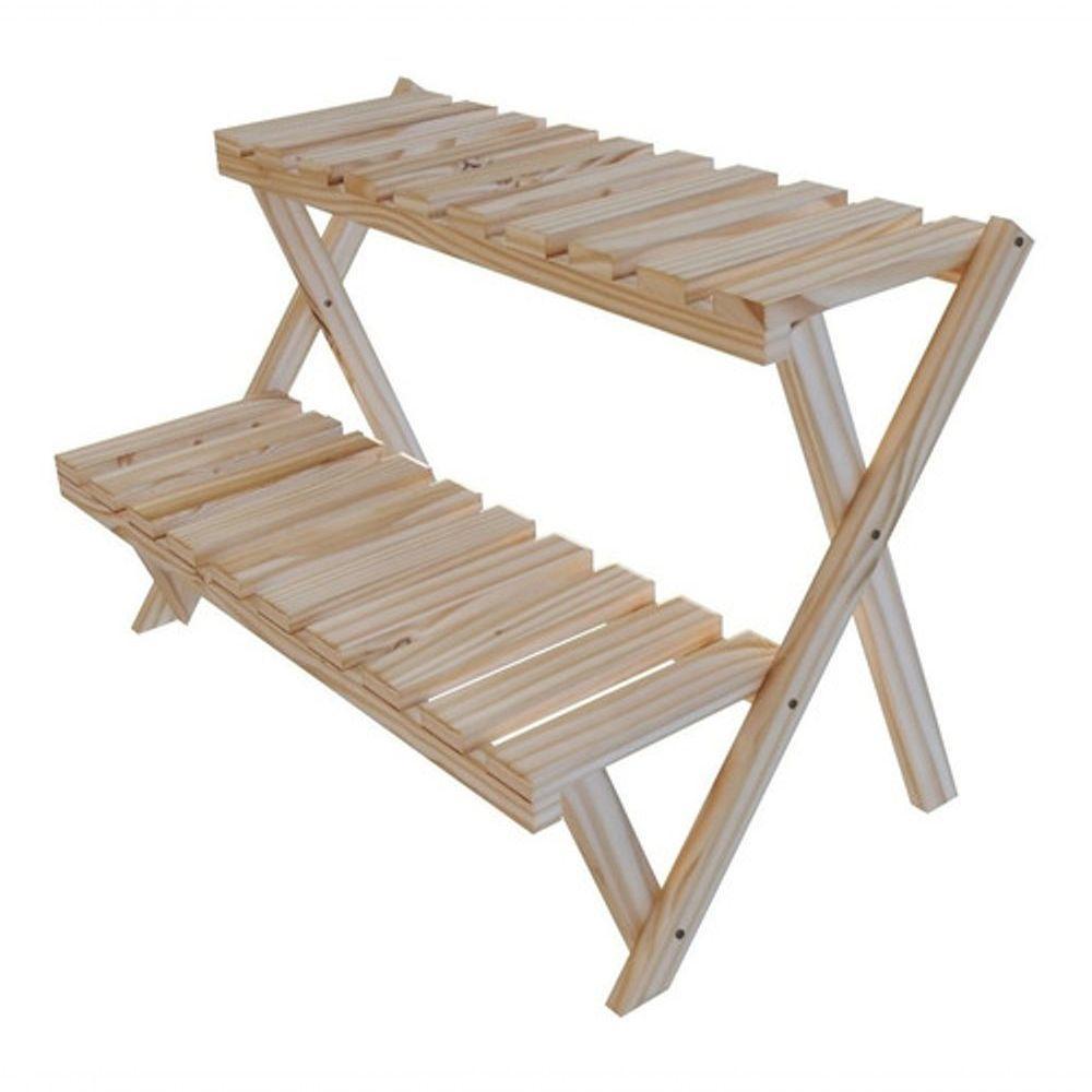 Piramide Estante Prateleiras Para Livros Pinus - 4