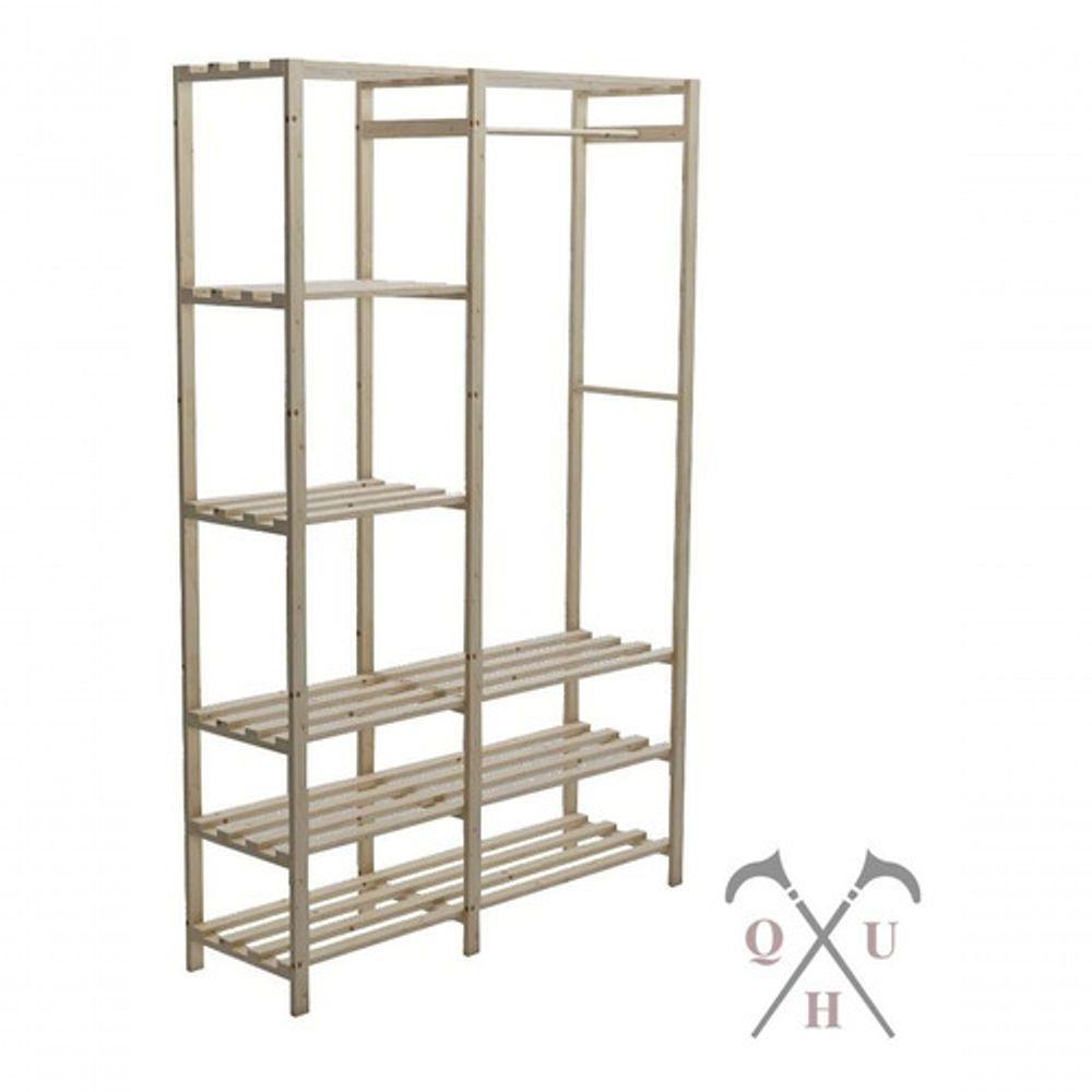 Prateleiras Para Livros Pinus Com Cabideiro - 1