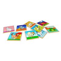 Jogo Da Memória - Animais E Filhotes - 40 Peças - Madeira - 3005 - Carlu - 1