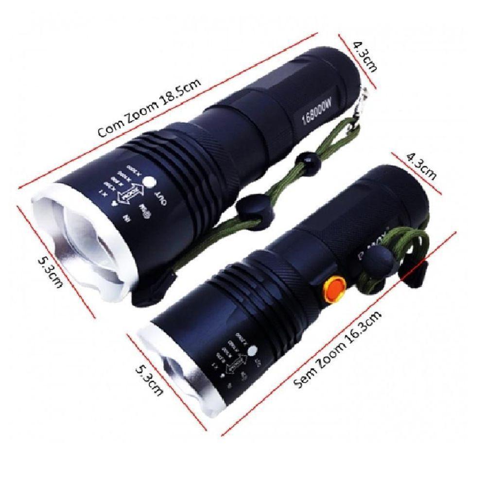 Lanterna Holofote Tática Led P70 Com Zoom Ajustável - Bm8504 - 3