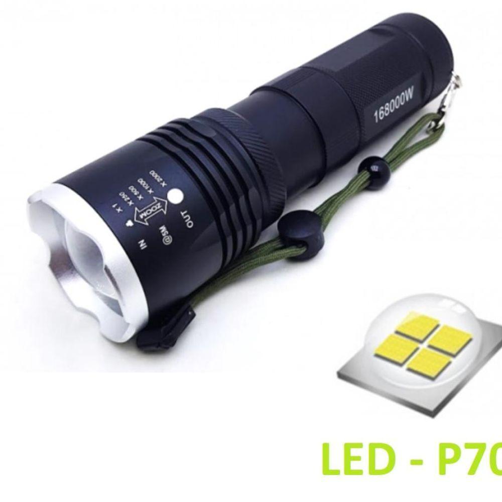 Lanterna Holofote Tática Led P70 Com Zoom Ajustável - Bm8504 - 8