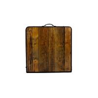 Mesa Dobrável De Aluminio Madeira 120 X 60 Cm