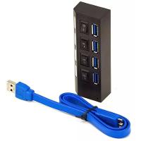 Hub Usb 3.0 com 4 Portas High Speed 5 Gbps com Teclas On-off - 3