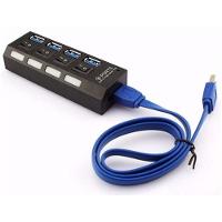 Hub Usb 3.0 com 4 Portas High Speed 5 Gbps com Teclas On/off - 1