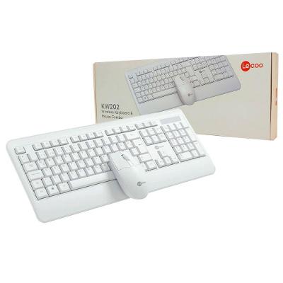 Kit Teclado E Mouse Wireless Lecoo, 2.4 Ghz, Abnt2, 1200dpi, Branco - Kw202wh
