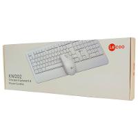 Kit Teclado E Mouse Wireless Lecoo, 2.4 Ghz, Abnt2, 1200dpi, Branco - Kw202wh