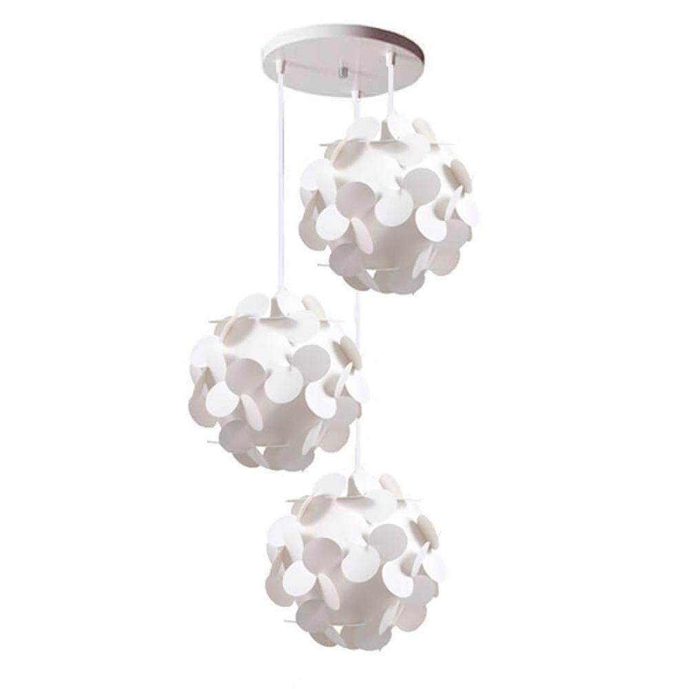 Lustre Com 3 Pendentes Flower - 1