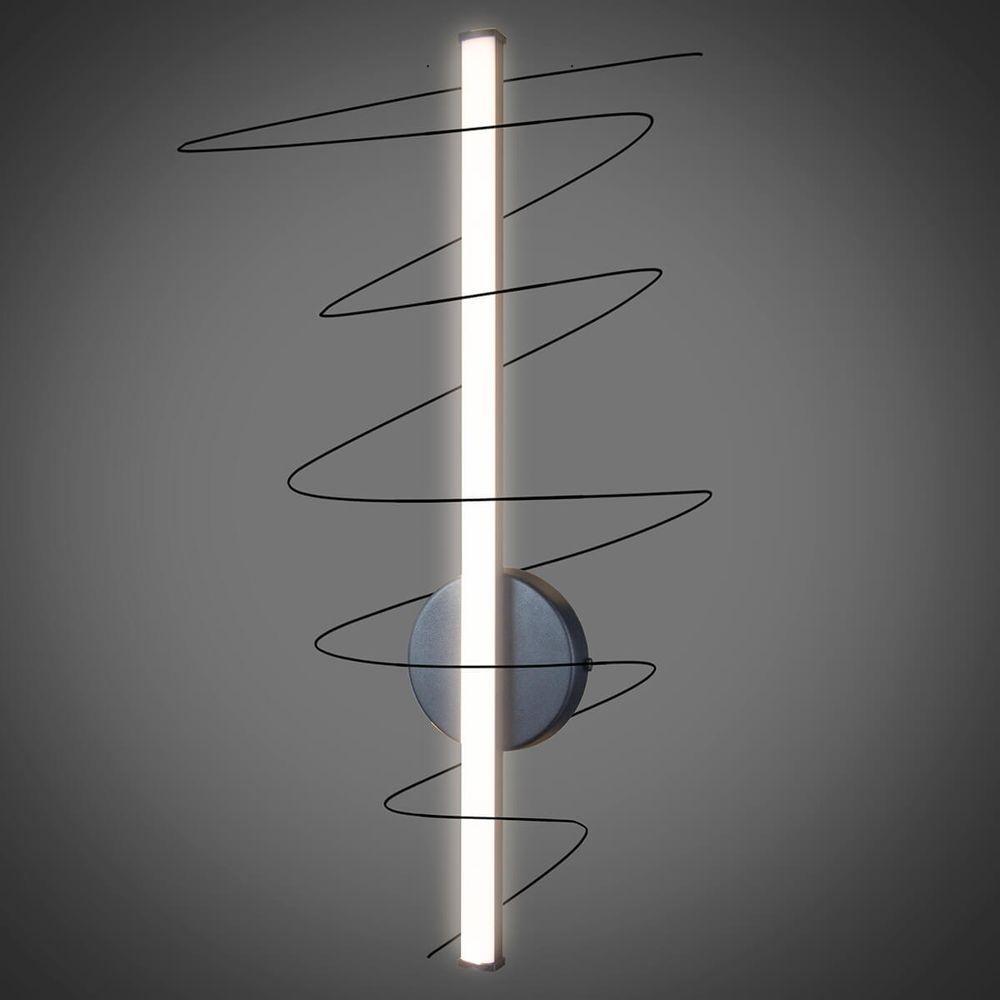 Arandela De Parede Linha Reta Traço 50cm Led 3000k - Preta - 3