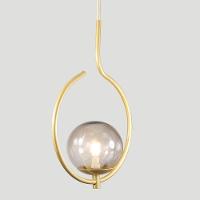 Pendente Lustre On Loop Dourado Com Globo De Vidro Fume - 7