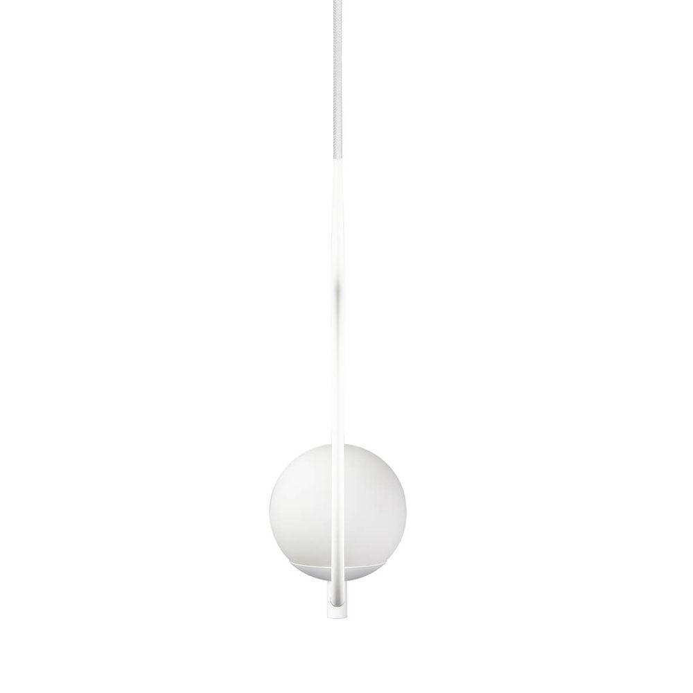 Pendente Lustre On Loop Branco Com Globo De Vidro Branco - 8