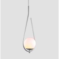 Lustre Pendente On Drop - Prata Com Globo De Vidro Branco - 5