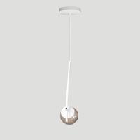 Lustre Pendente On Ly - Branco Com Globo De Vidro Fumê - 5
