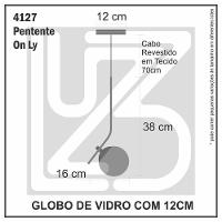 Lustre Pendente On Ly - Bronze Com Globo De Vidro Branco - 5