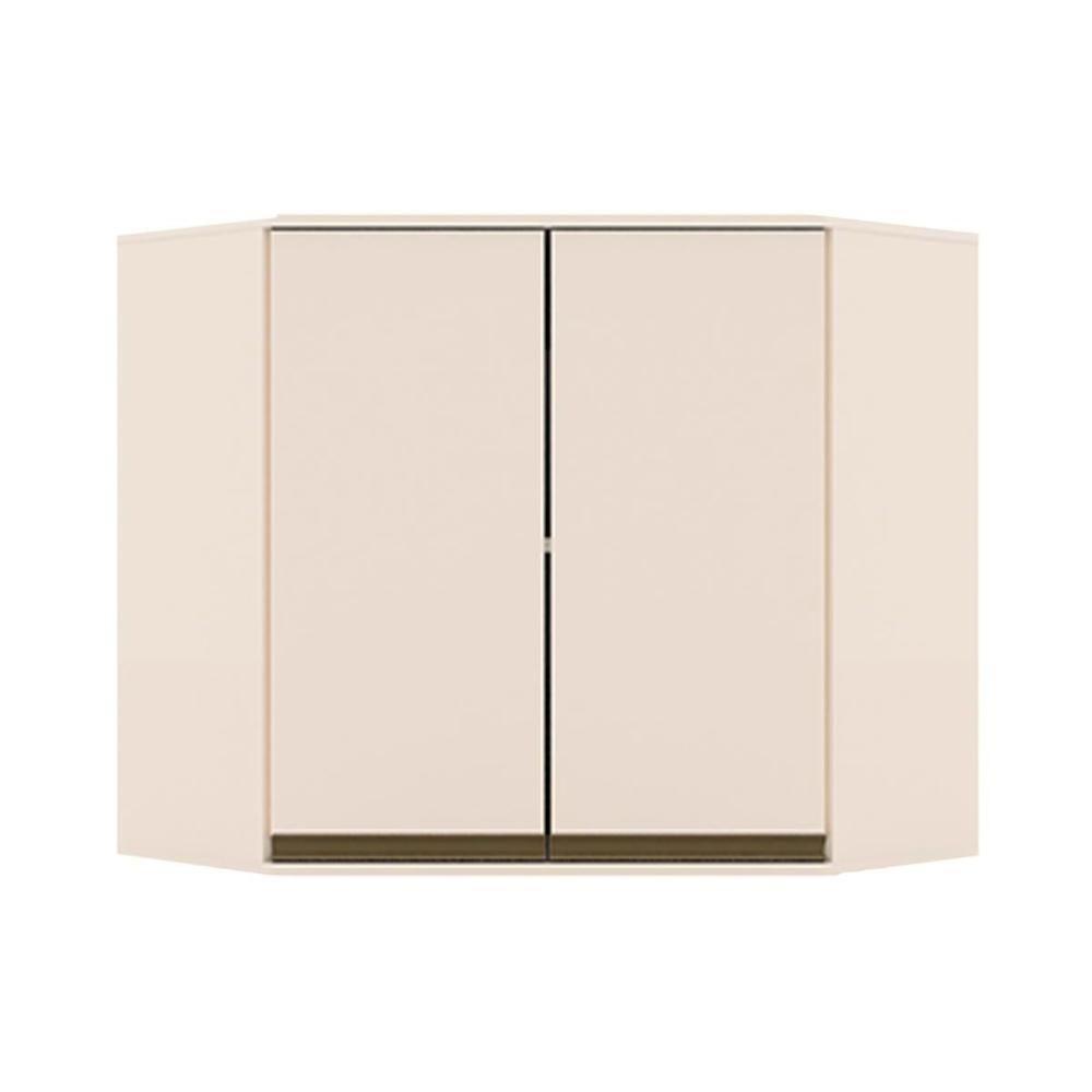 Armário Aéreo p/ Cozinha Canto Oblíquo Connect 2 Portas 83cm Off White - Henn - 1