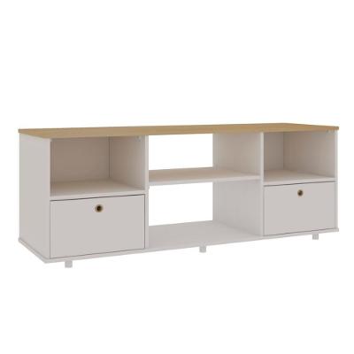 Rack Simm Com 2 Gavetas Branco / Savana