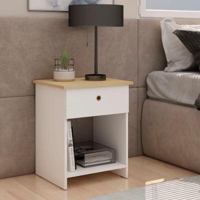 Mesa De Cabeceira Simm Branco / Savana