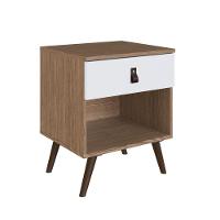 Mesa De Cabeceira Corsa Ebano Fosco / Branco Fosco - 1