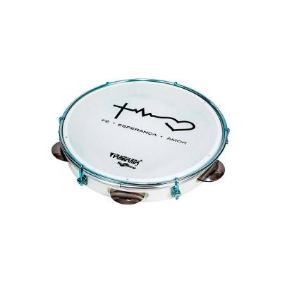 Pandeiro Abs Branco 10" Pele Leitosa - Batimento Spanking [f108]