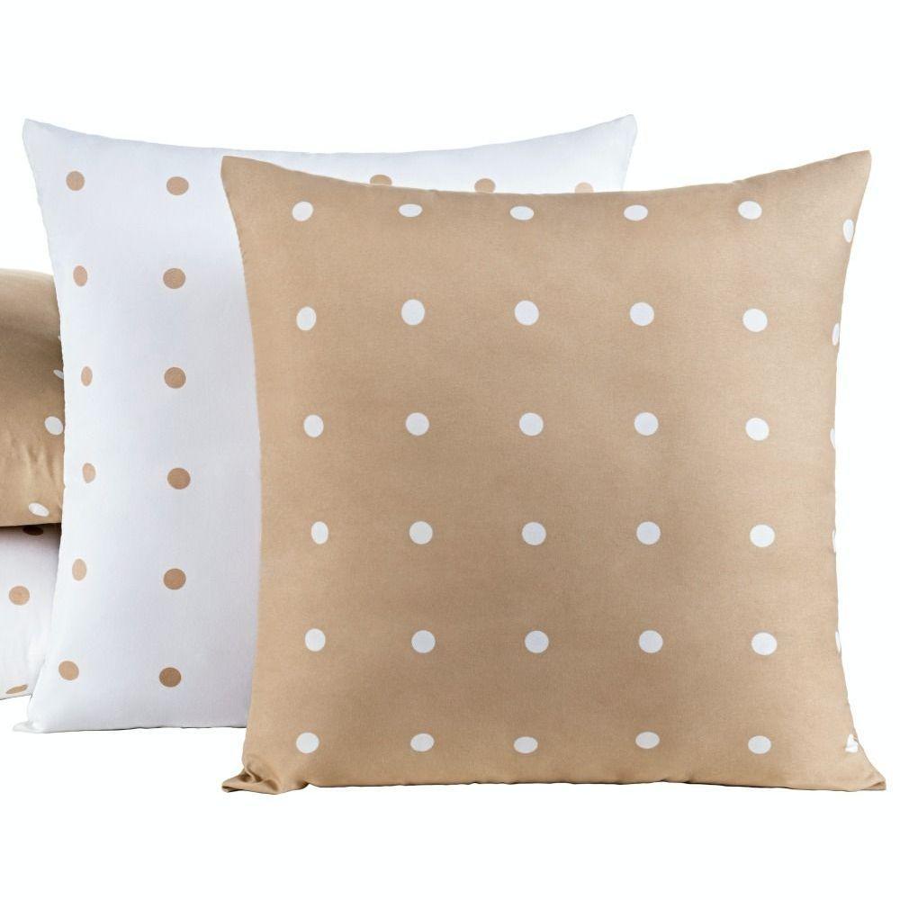 Kit 04 Almofadas Cheias Petit Poa 45cm X 45cm Caqui - 2