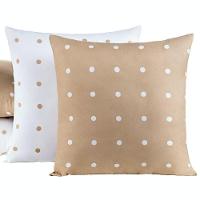 Kit 04 Almofadas Cheias Petit Poa 45cm X 45cm Caqui - 2