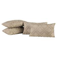 Kit 04 Almofadas Cheias Aveline 60cm X 30cm Caqui - 1