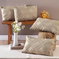 Kit 04 Almofadas Cheias Aveline 60cm X 30cm Caqui - 2