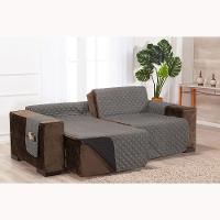 Protetor De Sofá Retrátil Dupla Face Microfibra 2,40m Cinza-preto - 1