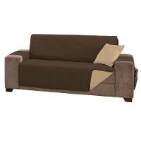 Protetor De Sofá Impermeável Dupla Face 4 Lugares King Microfibra -cáqui - 1