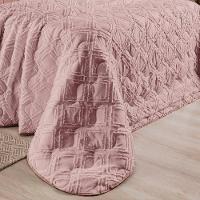 Cobre Leito Queen Aveline Micropercal 300 Fios 3 Peças Rose - 3