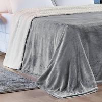 Cobertor Queen Alaska Dupla Face Sherpa-mantinha 1 Peça Cinza - 2