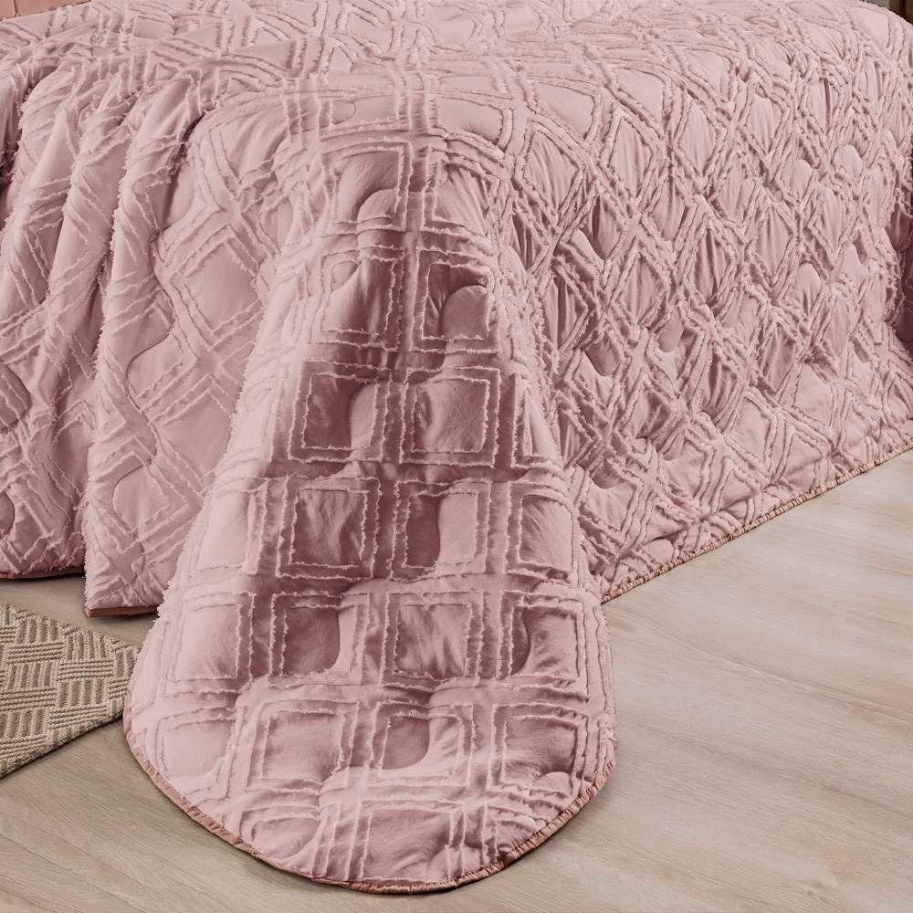 Cobre Leito King Aveline Micropercal 300 Fios 3 Peças Rose - 2