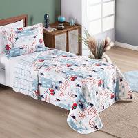 Colcha Solteiro Bouti Kids Dupla Face Estampado 2 Peças Bombeiro - 2