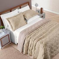 Cobre Leito King Aveline Micropercal 300 Fios 3 Peças - Caqui - 1