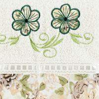 Jogo De Banho Passione Bordado Algodão 5 Peças Erva Doce-palha - 2