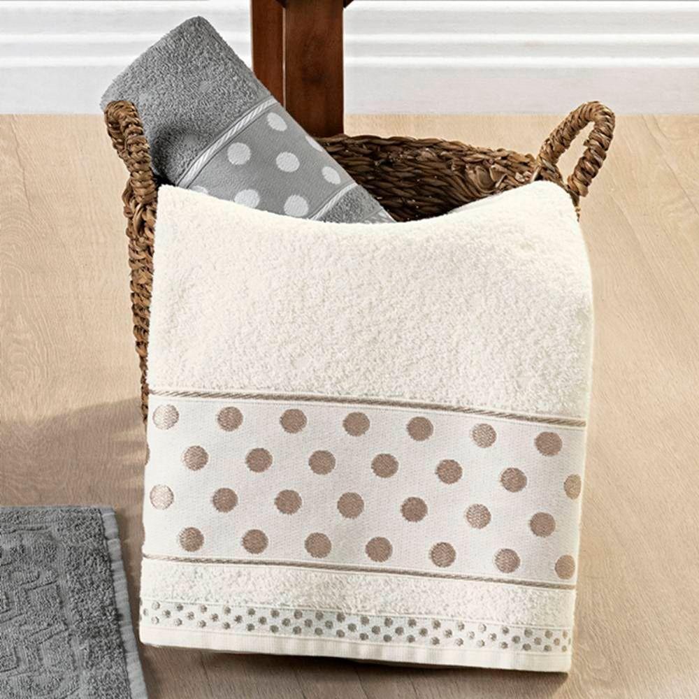 Jogo De Banho Petit Poa Algodão 5 Peças Granito-perola - 2