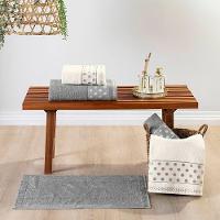 Jogo De Banho Petit Poa Algodão 5 Peças Granito-perola - 1