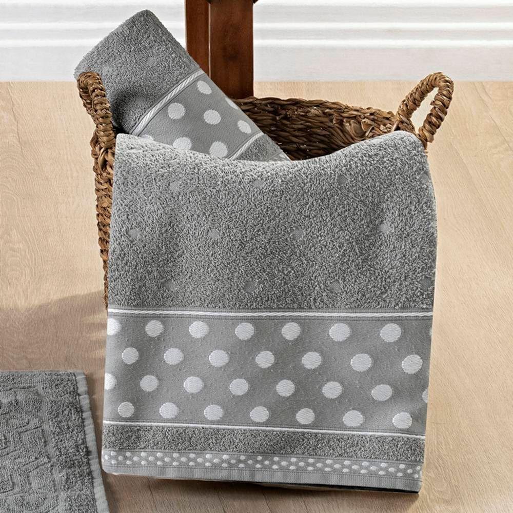 Jogo De Banho Petit Poa Algodão 5 Peças Granito - 3