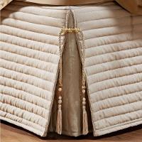 Saia Para Cama Box Queen Dual 1 Peça Bege - 2