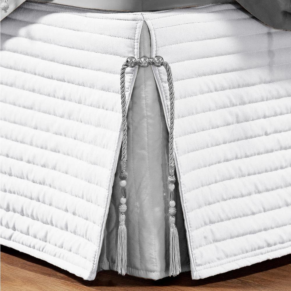 Saia Para Cama Box Casal Padrão Dual 1 Peça Branco - 2