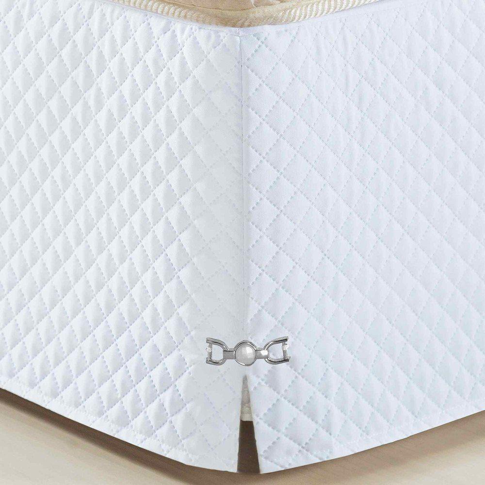 Saia Para Cama Box Casal Padrão Veneza 1 Peça Branco - 2