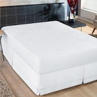 Saia Para Cama Box Queen Ponto Palito 1 Peça Branco - 2