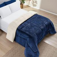 Edredom Queen Coberdrom Sherpa-mantinha Everest 1 Peça Marinho - 1