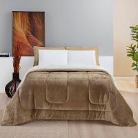 Edredom Casal Padrão Coberdrom Sherpa-mantinha Everest 1 Peça Caqui - 2