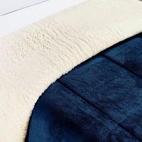 Edredom Solteiro Coberdrom Sherpa-mantinha Everest 1 Peça Marinho - 2