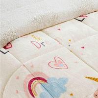 Edredom Solteiro Coberdrom Kids Sherpa-mantinha 1 Peça Unicornio - 2