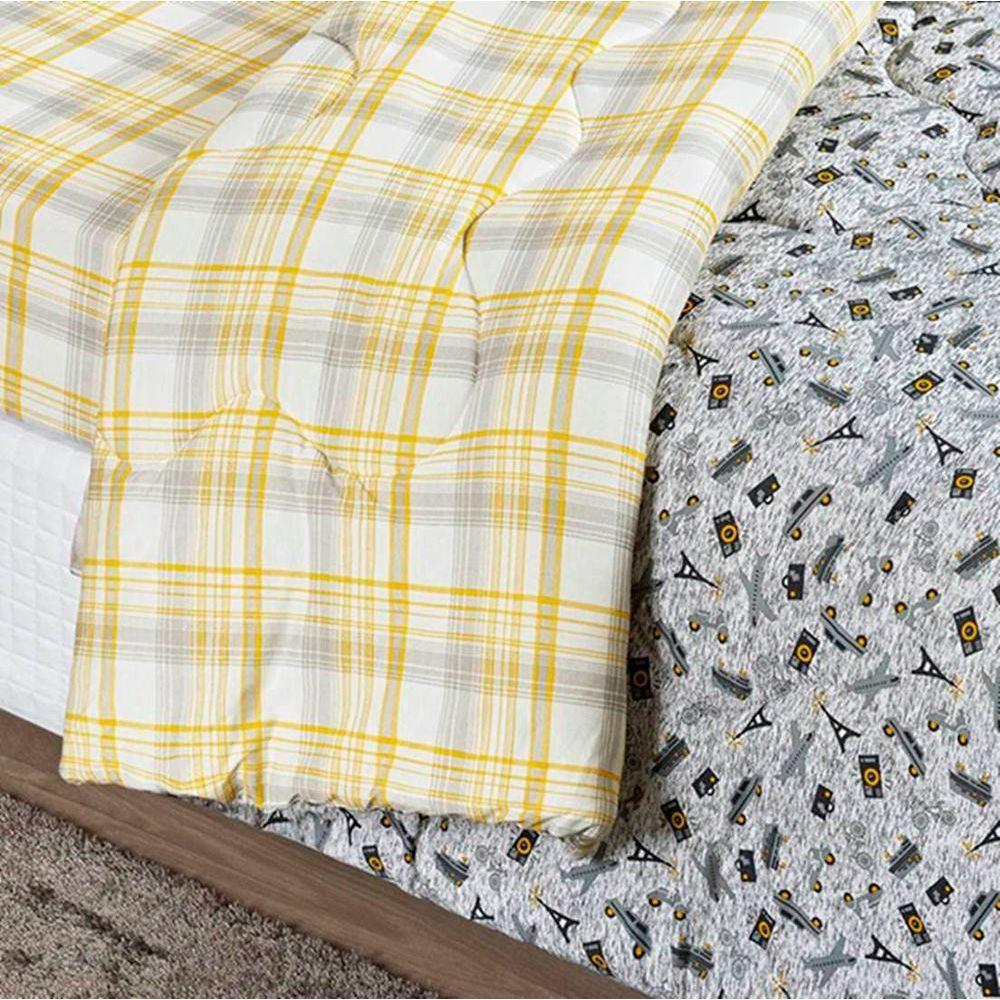 Edredom Solteiro Dupla Face Joy Malha 100% Algodão Estampado 1 Peça Adventure - 3