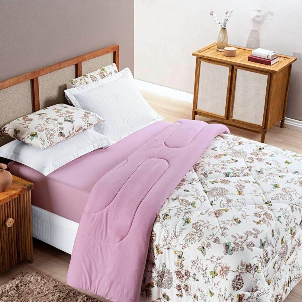 Edredom King Dupla Face Quality Malha 100% Algodão 1 Peça Butterfly - 1